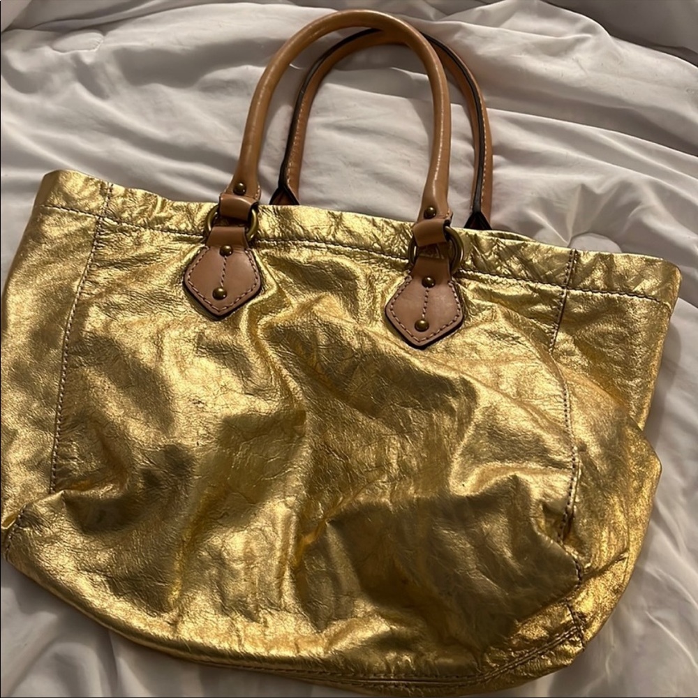 Gold metallic bag